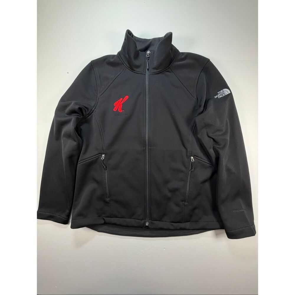 The North Face WindWall Soft Shell Jacket Womens Size XL Black Kellogg’s Logo